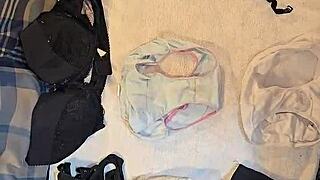 i casually found stepdaughter's dirty panties and bras in the trash can