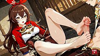 genshin impact hentai ignites my deepest amber x aether fantasies in anime glory