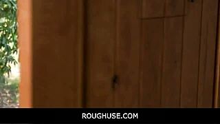 busty blonde fit kitty roughly drilled outdoors while dudes asian gf watches