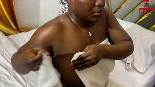 Thick Ebony Babe Worships and Milks Massive Cock to Explosion