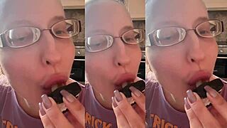 Hey listen close to vampire teeth crunching this lollipop asmr style