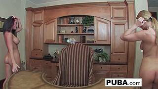 Avy and Jayden Jaymes sneak steamy office fingering fun