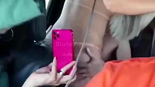 i fucked the hot blonde's wet pussy HARD in the car while her ex filmed every thrust