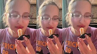 Hey listen close to vampire teeth crunching this lollipop asmr style