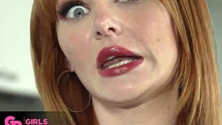 flirty redhead rims handyman while he licks her wet pussy.