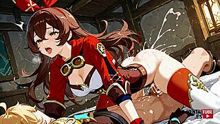 genshin impact hentai ignites my deepest amber x aether fantasies in anime glory