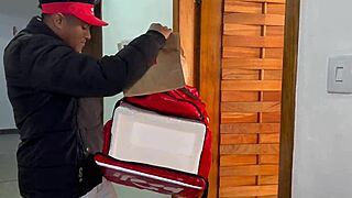 BBW Offers Tight Ass Bareback Delivery Guy Black Cock Deep Doggystyle