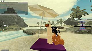 Steamy Roblox 3some with Ebony Big Ass Anal Doggystyle