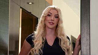 Shemale client bent over for bareback assfuck rimjob and brutal face pounding