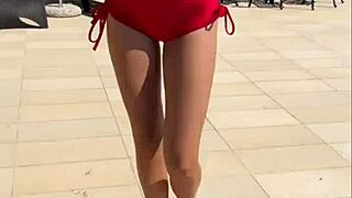 Risky Post-Yoga Outdoor Teen Blowjob POV