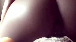 hot ebony babe spreads legs to flaunt her thick hairy beaver