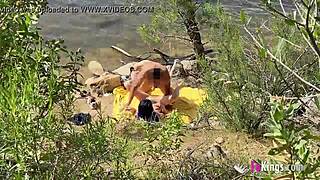 noa gets bent over cowgirl ridden outdoors by dating guy lakeside