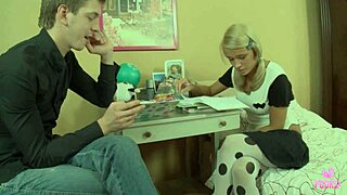 Jude W Teases with Big Tits in Student Seduction Scene