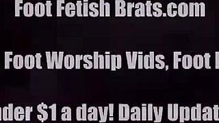 Sneaky Roommate Craves My Toe Sucking in Heels and Socks All Night Long