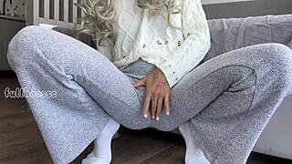 Asian Stepdaughter Toys Tight Pussy To Massive Squirt