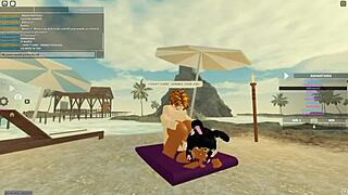 Steamy Roblox 3some with Ebony Big Ass Anal Doggystyle