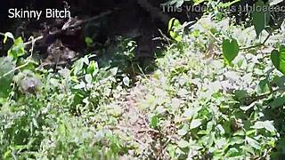 Brutal forest sex after hunting perfect skinny spot!