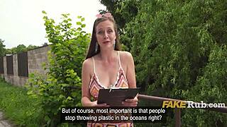 czech environmentalist trades hairy pussy for cash in outdoor pickup sex interview