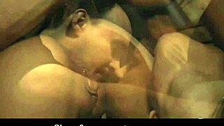 ever wonder how blondes and brunettes heat up a trio in that dim decor?