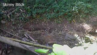 Brutal forest sex after hunting perfect skinny spot!