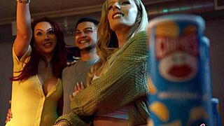 Guy With Pussy Tag Teamed By Two Shemale Monster Cocks