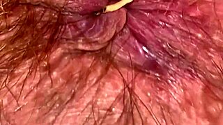 extreme close-up of giantess hairy body's huge clit vagina asshole and mouth in tall fetish orgasm reveal