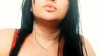 japanese milf wife dances her big tits for stranger on cam