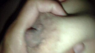 He pumps pretty friend's shaved tight pussy full of hot creampie orgasm