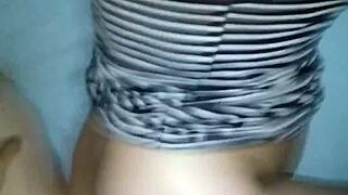 creampie side doggy dripping solo at end homemade latina wife blonde babe bent over 😍💦🐕.