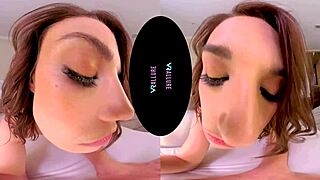 vrallure brunette sneaks in for secretive solo fingering session