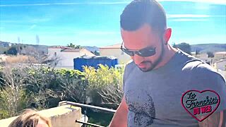 Aurbeaureal's huge tits bounce as this sexy French blonde devours cock!