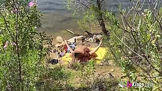 noa gets bent over cowgirl ridden outdoors by dating guy lakeside