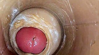 Intimate ASMR creampie internal view 4K