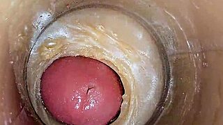 Intimate ASMR creampie internal view 4K