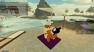 Steamy Roblox 3some with Ebony Big Ass Anal Doggystyle