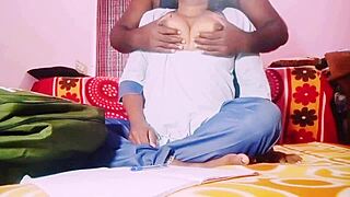 Indian teen big boobs girl moans dirty fucking neighbor uncle
