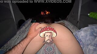 Babysitter's tight pussy destroyed outdoors during holiday anal casting