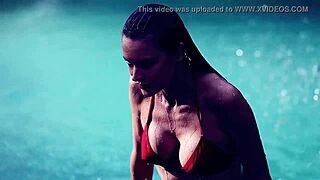 Alessandra Ambrosio Teases Stripping Undressing Ripping Clothes Seductively