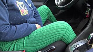 mature stepmom celebrates stepson's 18th bday flashing hairy beaver in car with dirty talk 🔥🎉