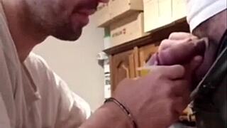 dude suck this huge cock during the move