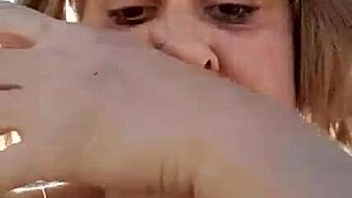 mature blonde milf pisses on beach showing big natural tits