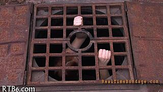 guy tied tight in sadomasochism ropes waits for pain play
