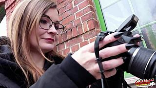 German Scout Picks Up Tiny Glasses Student Emily