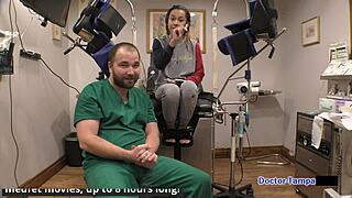 kalani luana spreads her latina tits and pussy for dr tampa's intimate yearly checkup