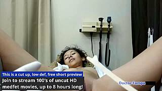 kalani luana spreads her latina tits and pussy for dr tampa's intimate yearly checkup