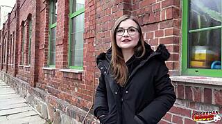 German Scout Picks Up Tiny Glasses Student Emily
