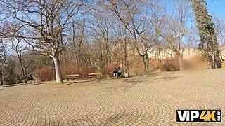 hey babe, time to pay vacay bill with your shaved pussy while tourist watches 😈🍑