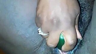wanna see me fuck this pregnant ebony pussy with cucumber?