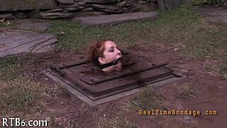 guy tied tight in sadomasochism ropes waits for pain play