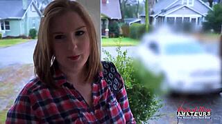 Petite Blonde Coed Lottie Peers Sloppy Deepthroat Cum Swallow